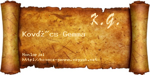 Kovács Gemma névjegykártya
